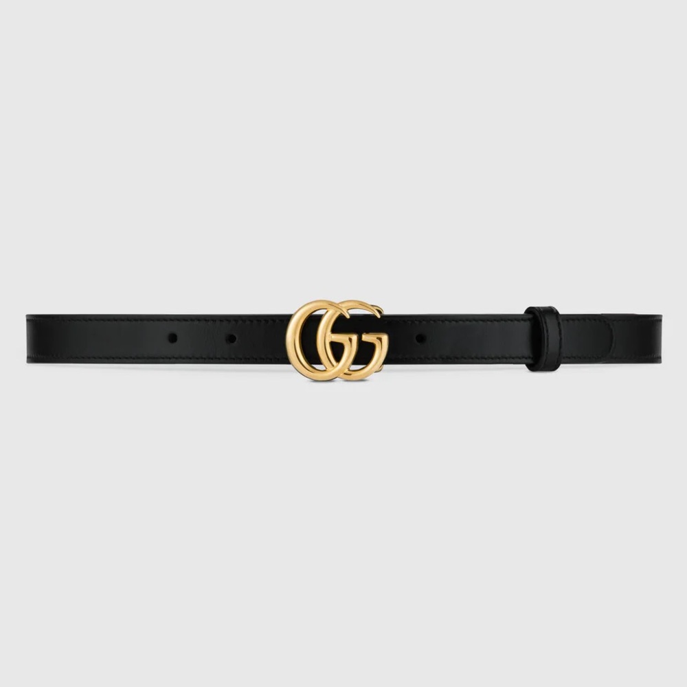 Gucci Leather Belt with Double G Buckle
